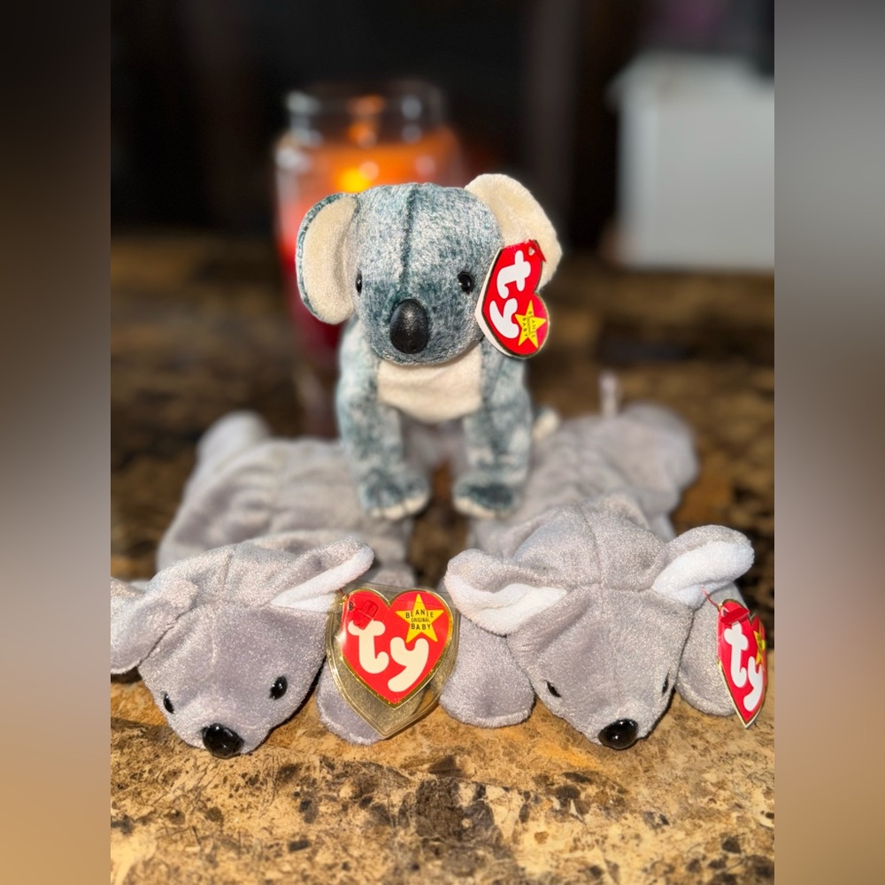 🐨TY Beanie Baby Koala Lot – Mel (2) & Eucalyptus (1) – Set of 3